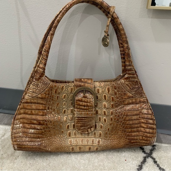 Brahmin Bag Sophie Snake Print in Toasted Almond